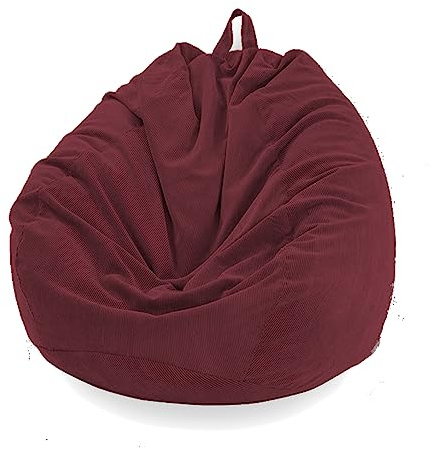 Mateju Sitzsack, Gemütlich Sitzsack Kinder, sitzsack Erwachsene oder als Gaming Bean Bag, Garten Sitzsack Geeignet für Wohnzimmer oder Kinderzimmer zum Liegen oder Sitzen (L,Wein)