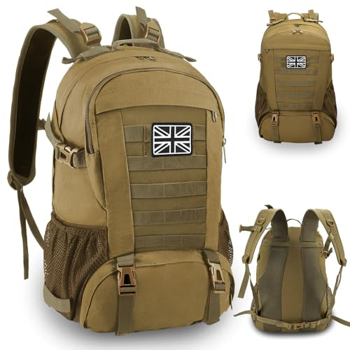 Jueachy Military Tactical Backpack 35L Water Resistant Rucksack for Men | Backpack Army Assult Hunting Rucksack Molle 3 Day Large Rucking Backpack for Outdoor Sports Trekking Hiking Travel Camping