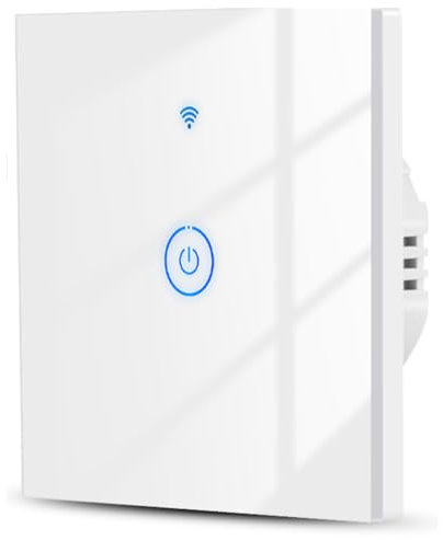 Acmerota Smart Light Switch WiFi Smart Touch Switch 1 Gang White, No Neutral+Have Neutral Dual Wiring Method, Compatible with Alexa/Google Home Remote/Voice Control LED Wall Switch