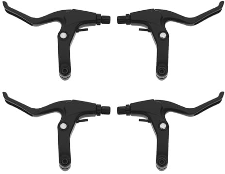 Create idea Lot de 2 Paires de Leviers de Frein en V pour Vélo Poignée de Frein en Alliage d'aluminium pour La Plupart des Vélos de Route VTT BMX Noir