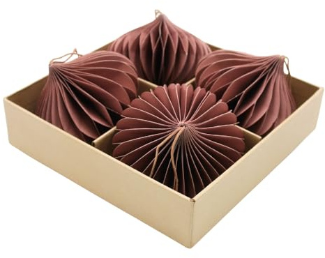 4 bolas de papel de alta calidad, diseño de panal de abeja, diseño de panal de abeja, 4 unidades, tamaño: 9 x 9 x 9 cm.