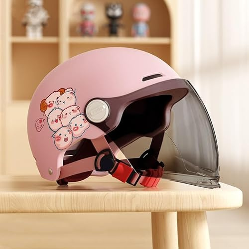 Casco Da Moto Per Bambini, Omologato ECE, Leggero,A Basso Profilo, Aperto,Per Bambini, Ragazzi E Ragazze, Dai 3 Ai 14 Anni, Casco ATV Per Giovani, Moto Da Cross,Scooter,Go-Kart 4,48~55cm