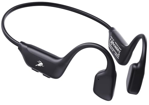Casque Conduction Osseuse Bluetooth 6.0, Open Ear Casque Bluetooth sans Fil Conduction Osseuse avec Micro, Waterproof and Sweatproof Écouteur pour Course à Pied, Cyclisme, Sport, Fitness, Bureau