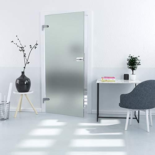 Duradoor Ganzglastürblatt in satiniert 2097 mm x 709 mm x 8 mm DIN Links ESG Zimmertür Schwebetür Glastürblatt