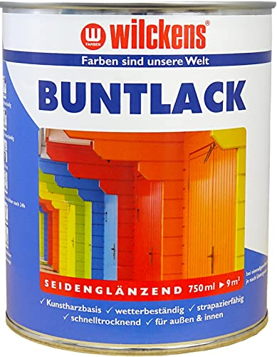 Wilckens Kunstharz Buntlack für Innen und Außen, seidenglänzend, 750 ml, RAL 9010 Reinweiß
