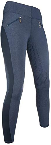 HKM Leggings da Equitazione per Adulti, in Silicone, 6100 Blu jeans32/34, 6100 Blu Jeans, 32/34, 6100 Blu Jeans, 40