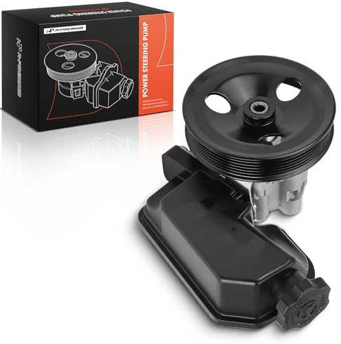 A-Premium Power Steering Pump, with Reservoir & Pulley, Compatible with Dodge Dakota 2005 2006 2007, 3.7L 4.7L, Replace # 52855186AH, 52855186AE