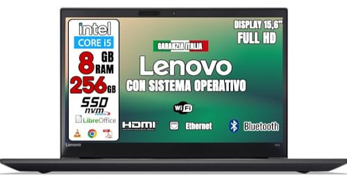 Lenovo Touch screen ThinkPad T580 i5-8250U 15,6 FULL HD • Ram 32Gb DDR4 • SSD 1Tb • Sistema operativo WIN 11 PRO e Office 365 • Ingressi HDMI LAN USB TYPE C • MOUSE+Lettore DVD