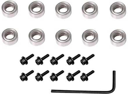 RANRAO 10pcs Router Bits Top Mounted Ball Bearings Guide For Router Bit Bearing Repair