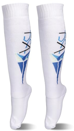 HERCHR Calcetines de Esgrima, Calcetines Largos Transpirables de Algodón Absorba el Sudor Medias Protectoras Elásticas para Esgrima para Niños y Adultos(M)