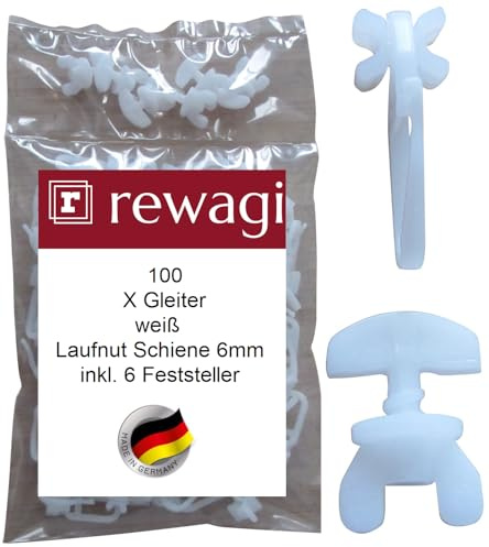 rewagi 100 feltrini e 6 fermati, ganci a clip, ganci pieghevoli, fermatenda, supporti per bastoni tende