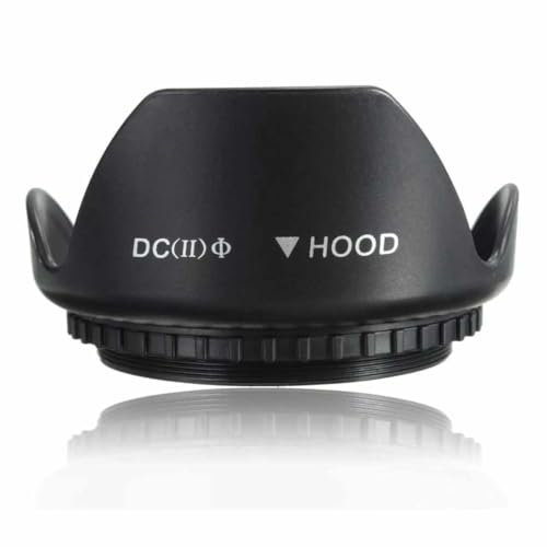 TECHZOCO Parasol Digital con Lente de Flor de tulipán, Parasol de Lente Cámara, Capucha de Lente Cámara, Parasol tulipán Cámara, Compatible con Canon, Nikon, Sony, Pentax, Apto para 55 mm