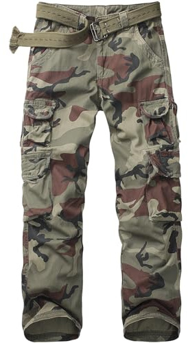 Faysfad Men's Cargo Trousers Combat Military Tactical Stretch Work Pants | Durable breathable and wear resistant, 10 pockets and articulated knees for hiking, hunting, fishing, camping, walking