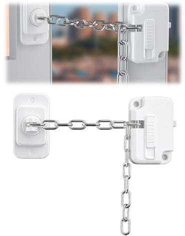 ZORVYN 1 Pezzo Blocco di Sicurezza Regolabile per Finestre, Serrature per Finestre e Porte Senza Foratura, Sicurezza per Bambini, Compatibile con UPVC, Finestre, Porte, Vetri Auto, Armadi, Cassetti