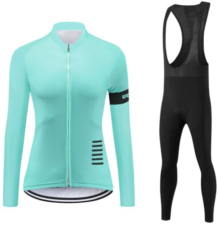 UGLY FROG Radbekleidung Langärmeliges warmes Damen Wollfutter Radhose mit Kissen 20D Gel