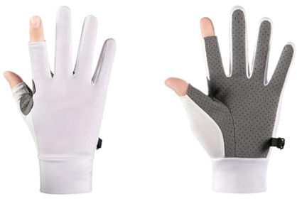 Aumotop Sommar Cykelhandskar Ice Silk Anti Skid 2 Fingerless Sport Handskar för Utomhusaktiviteter Herr Dam M Strl