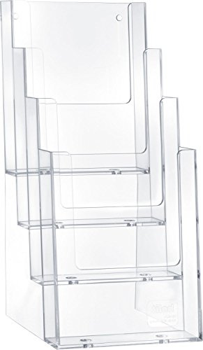 Helit H2352002 - Porte-brochures de table le helpdesk format 4 x C6, transparent