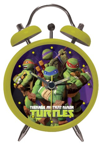 Turtles Wecker Analog in Geschenkpackung 8x4x11 cm 01443, Bunt
