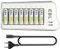 EBL 8PCS Piles Rechargeables AA 2800mAh+ Chargeur de Piles Rechargeables 8 Slots, avec 2 USB Ports pour Accus AA/AAA/Ni-MH et Smartphone Tablette Rechargeable Rapide