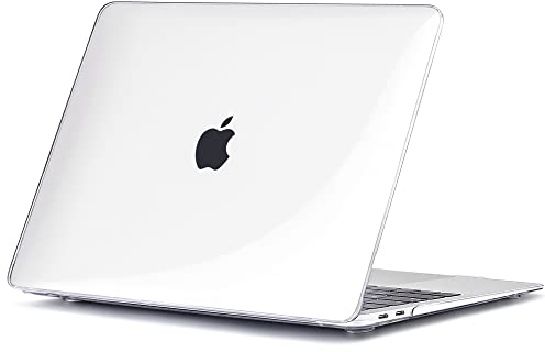TECOOL Hülle Kompatibel mit MacBook Air M1 (A2337) / MacBook Air 13 Zoll Retina 2020 2019 2018 (A2179 A1932), Ultradünne Schutzhülle Hartschale Transparent Case, Kristallklar