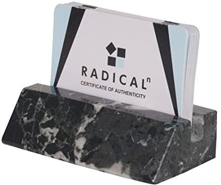 Radicaln Visitenkartenhalter aus Marmor, schwarz, handgefertigt, für das Büro, für kleine Unternehmen, als Dekoration für den Schreibtisch zu Hause, ideal für Geschenkkarten, Kreditkartenhalter.