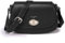 David Jones - Sac Bandoulière Femme - Besace Sac à Main Porté Epaule Croisé Simili Cuir PU - Pochette Sacoche à Rabat Tourniquet - Sac Ville Elégant Téléphone Travail Voyage Soirée Mode - Noir