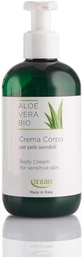 irsan Crema Corpo Fluida Idratante, Rigenerante, Elasticizzante con Acqua Termale, Aloe Succo, Burro di Karitè, Olio di Argan e Cocco, Camomilla. 250 ml
