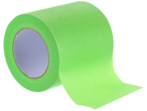 Rebower Masking Tape Green Painters Tape Paper Tape [for Crafts DIY Walls Painting Packing Automotive Home Decoration Teaching]- 5 Inch x 60 Yards/1 Roll