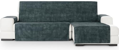 ECOMMERC3 | Copridivano Chaiselong Normale Destra Universale e Versatile - Copridivano Chaiselongue Colore Grigio Antracite, Protezione facile da applicare per schienale, seduta e bracci