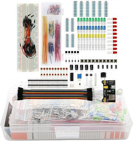 DIGISHUO Electronic Component Starter Kit with 830-well breadboard Kit MB-102 is available in the UNO R3 component Pack Starter Starter Kit box