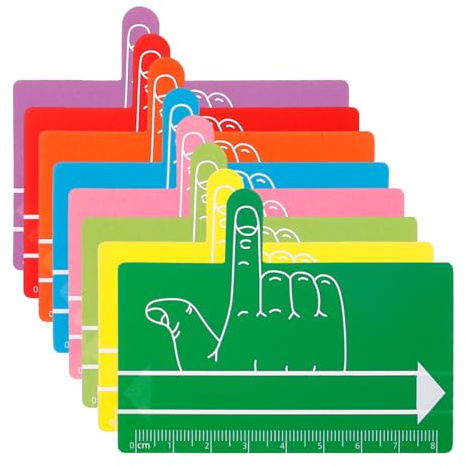 Toddmomy Segnalibri Per Bambini 8 Pezzi Strumenti Di Lettura Focus Con Distanziatori Per Dita in Abs Per Supporto Scrittura E Guida Lettura Dislessia