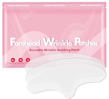 Lote de 3 parches reutilizables para eliminar arrugas en la frente, antiarrugas para líneas finas, máscara de silicona para reducir las arrugas, kit de cuidado facial para mujer para un hermoso