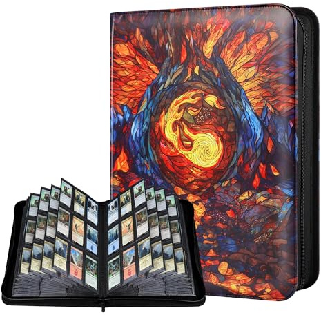 Katomula 360 Pockets Card Binder, MTG Card Binder, Double Sided Card Collection Album Folder with 20 Pages, Side-Loading Card Holder for MTG, TCG, Trading Card, Sports Cards-Mountain