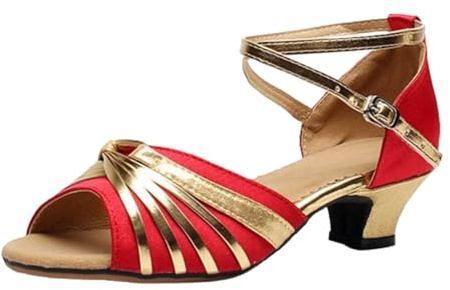 Damsandaletter med klack, eleganta, damer glitterpumps, sandaler, fritid, latin, dansskor, höga klackar, brudskor, ultralätta ankelsandaler, öppna tår, klackskor, sommar, spännpumps