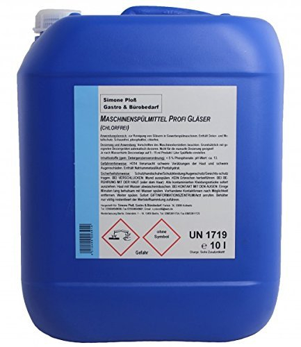 Maschinenspülmittel Profi Gläser 10L mit Chlor für gewerbliche Spülmaschinen