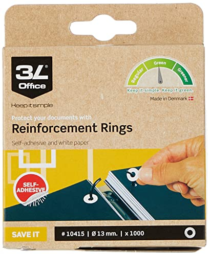 Fisherclark WS5002 selbstklebend Papier Verstärkung Ring (1000 Stück)