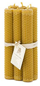 L’abella Mel – Velas naturales de cera de abeja – Pack de 6 velas naturales hechas a mano