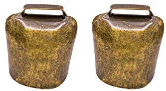 Milisten 2 Stück Kupfer Glocke Kuh Schaf Glocke Vieh Metall Kuh Glocken Bauernhoftier Laute Bronze Glocke für Spiele Veranstaltungen Handwerk Klein