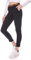 Kendindza Chino Damen Hose Stretch mit Gürtel Stoffhose Damen elegant lang (S, Schwarz)