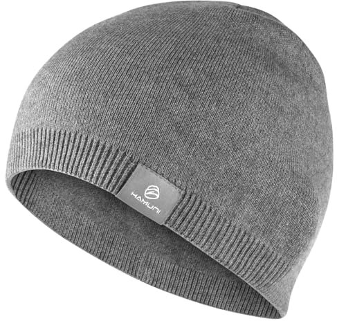 YANIKY Strickmütze Damen Thermo Winter Mütze Herren Beanie Mütze Weich Sportmütze Atmungsaktiv Wintermütze für Herren und Damen (Grau)