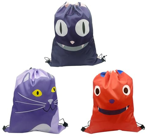 KASESSS 3 Piezas Mochila Saco Infantil con Cordón, Mochilas Personalizadas Guarderia, Mochila Deporte, Impermeable Mochila Cuerdas, Mochila Personalizada para Escuela, Vacaciones, Natación, Viajes