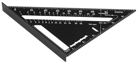 Escuadra de Carpintero de 7 Pulgadas, Alta Precisión para Evitar Deslumbramientos Escuadra de Carpintero 90 45 Grados Alta Dureza Resistente a la Oxidación con Escala