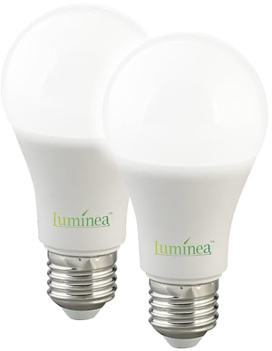 Luminea LED E27 Dämmerung: 2er-Set LED-Lampen mit Dämmerungssensor, E27, 11 W, 1.050 lm, weiß (Glühbirne mit Dämmerungssensor, Eingangsbereich Beleuchtung, Birne)