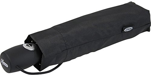 iX-brella Leichter Solider Taschenschirm mit Auf-Zu-Automatik - mid Class - schwarz
