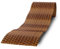 Sichtschutzstreifen Zaun 255 cm x 19 cm - Sichtschutz Zaunfolie PE-Rattan Sichtschutz Zaunblende Sichtschutzstreifen für Metall und Gittermattenzaun - Hellbraun/beige meliert