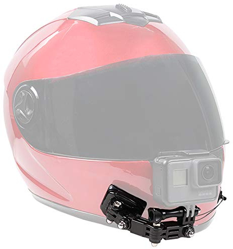 SUREWO Kit de Support de menton pour casque de moto pour GoPro Hero 13/12/11/10/9/8/7/ (2018) /6/5 Noir, Crosstour / APEMAN / WiMiUS / AKASO /Campark / DJI Osmo Action 5 Pro/4/3 Camera