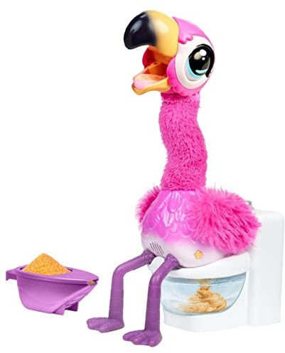 Little Live Pets Gotta Go Flamingo | Interactive Plush Toy that Eats, Sings, Dances, Poops and Talks (Batteries Included). Ages 4+