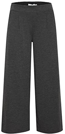 ICHI Women's IHKATE SUS Wide PA Casual Pants, 200319/Dark Grey Melange, XS