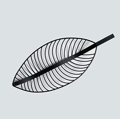 DZBOCM Panier de Fruits de Fruits de Feuilles Simples Modernes Snack Snack Basket Séjour Table Basse Table à Manger Table de Cuisson Fruit Plaque Décoration Bol de Fruits (Couleur: Or Black)