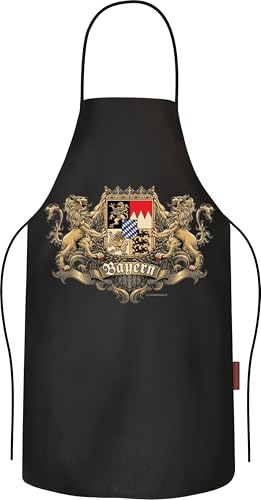 LOBO NEGRO Grillschürze Kochschürze Küchenschürze als Geschenk für Bayern Fans aus reiner Baumwolle